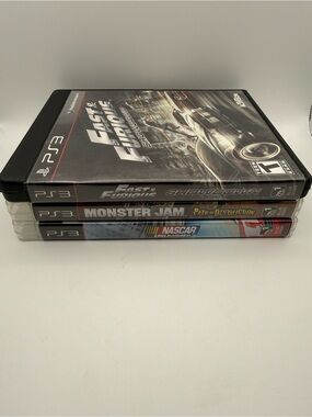 Sony PS3 Car Racing Video Games Lot Fast & Furious, Monster Jam, NASCAR Tested